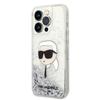 Etui Do iPhone 14 Pro Max Karl Lagerfeld Glitter Karl Head Srebrne