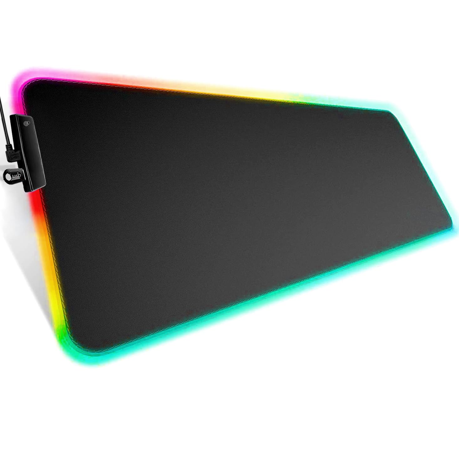 

Geecol Gaming Mouse Pad Mouse Pad Gaming Large Keyboard Pad Waterproof No Slip RGB USB Cable Included Year [One Warranty]