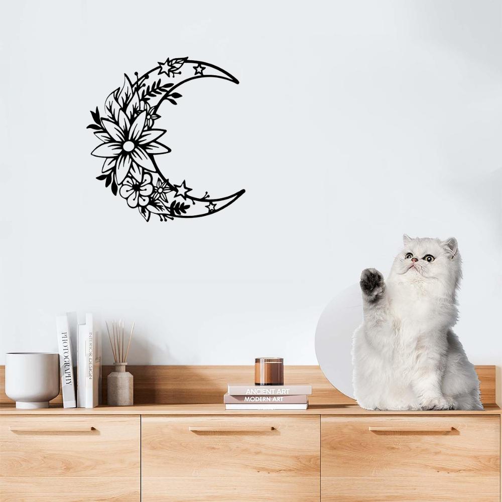 Boho Butterfly Wall Art: Black Metal Flower for Chic Spaces Charming Boho Wall Decoration Living Room for Home Enhancement