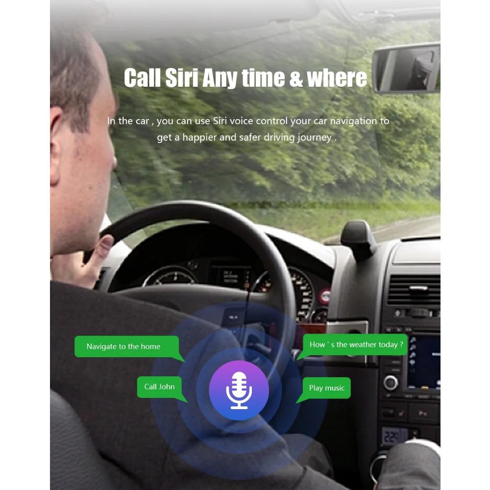 Wireless Carplay Adapter Converts OEM Wired To Wireless Carplay Dongle Plug & Play for Cars from 2017 for Apple iPhone iOS 10+
