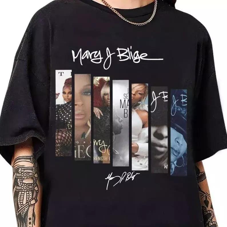 

Hot Trend Mary J Blige 2025 Music Tour Fans Shirts S-5XL BL1542 Unisex T-Shirt XXXXL
