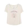 Large Size Pure Desire Style Slim-fit Printed T-shirt Spring and Summer New Inner Base Front Shoulder Thin Top 140194