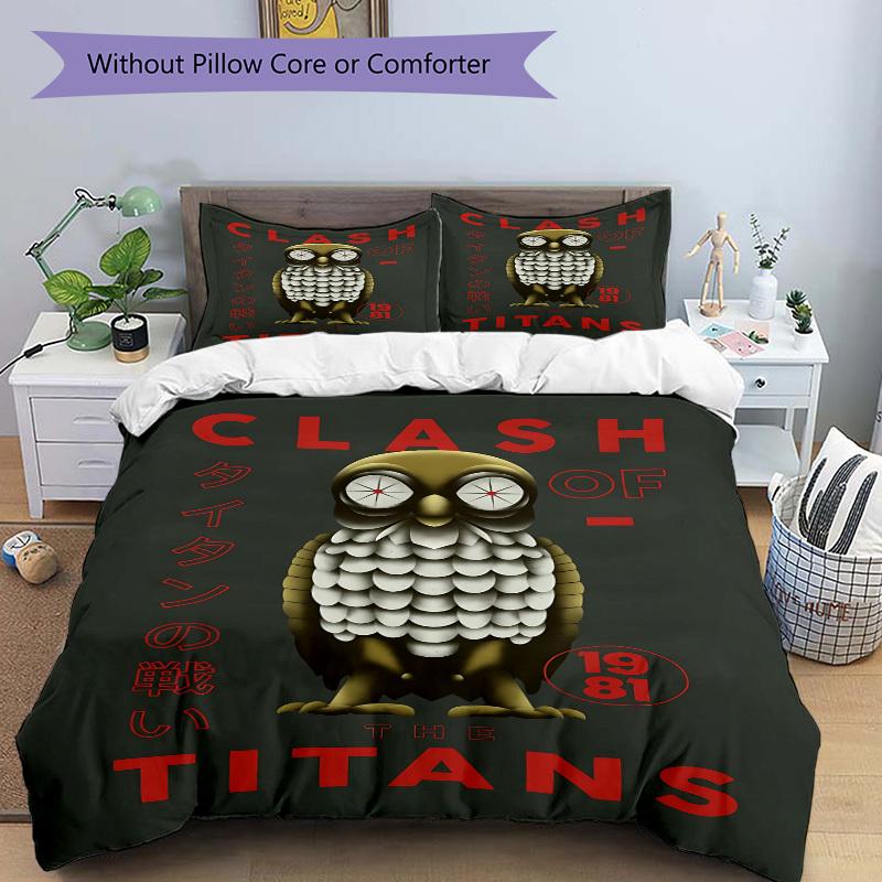3pcs Clash of Titans Cover Set,Soft Comfortable Duvet Cover,Guest Room (1*Duvet Cover + 2*Pillowcases, Without Core) yy251024010