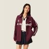 Li-Ning Comfortable Simple Versatile Letter Stripe Brand Logo Polo Neck Casual Loose Jacket Unisex jackets AJDV275-3