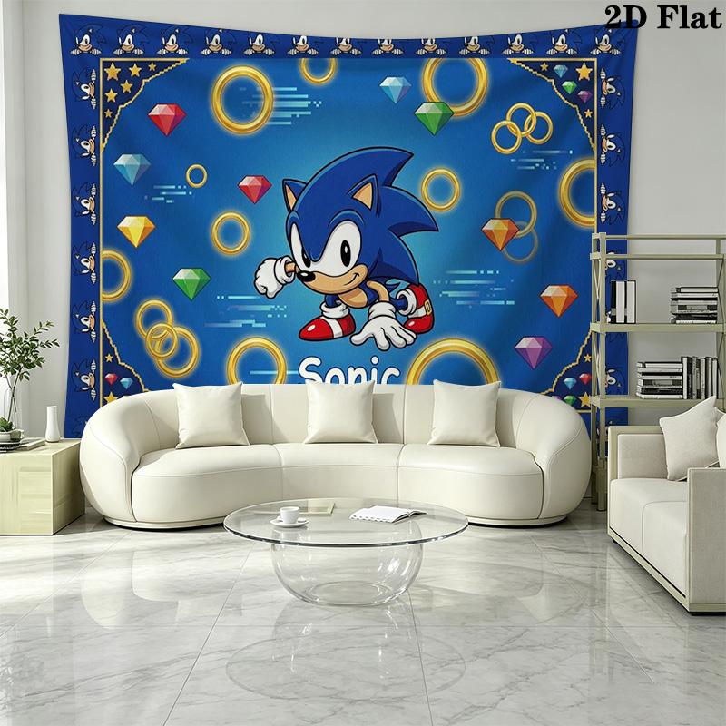 Hedgehog Cartoon Wall Tapestry Aesthetic Wall Hanging Printed Fabric Blanket Decorative Tapestries for Bedroom Living Room Home Decor