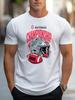 Men's Black T-Shirt with National Championship 2025 Graphic - Casual Wear