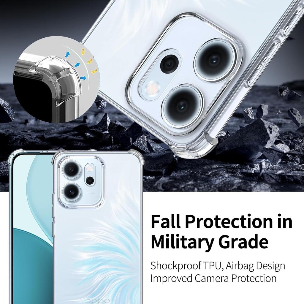 Przezroczyste etui TPU dla OPPO Reno 14 Pro 14F Reno14 F 5G Pokrowiec ochronny Cztery narożniki Odporny na wstrząsy Bumper Coque Fundas