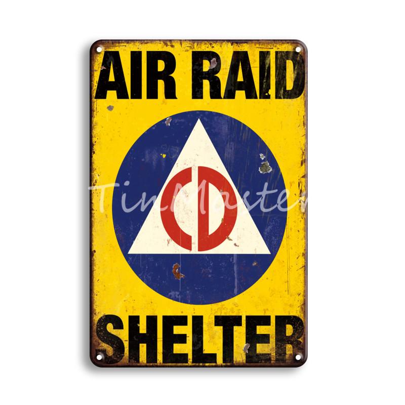 STRAHLUNG FALLOUT SHELTER Metall Zinn Zeichen Vintage Wohnkultur Eier Retro Metall Poster BARBER SHOP Mann Höhle Wand Hängende Dekoration