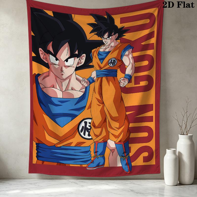Dragon Ball Z Wall Tapestry Aesthetic Wall Hanging Printed Fabric Blanket Decorative Tapestries For Bedroom Living Room Home Decor
