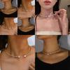 Stunning Open Heart Rhinestone Choker Necklace Crafted With Alloy For Classy Women
