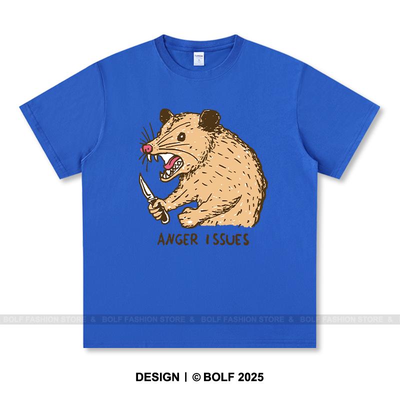 Women's Anger Issues Printed T-Shirt 100% Cotton Oversized Edgy Graphic Tees for Men Summer Tops Punk Streetwear