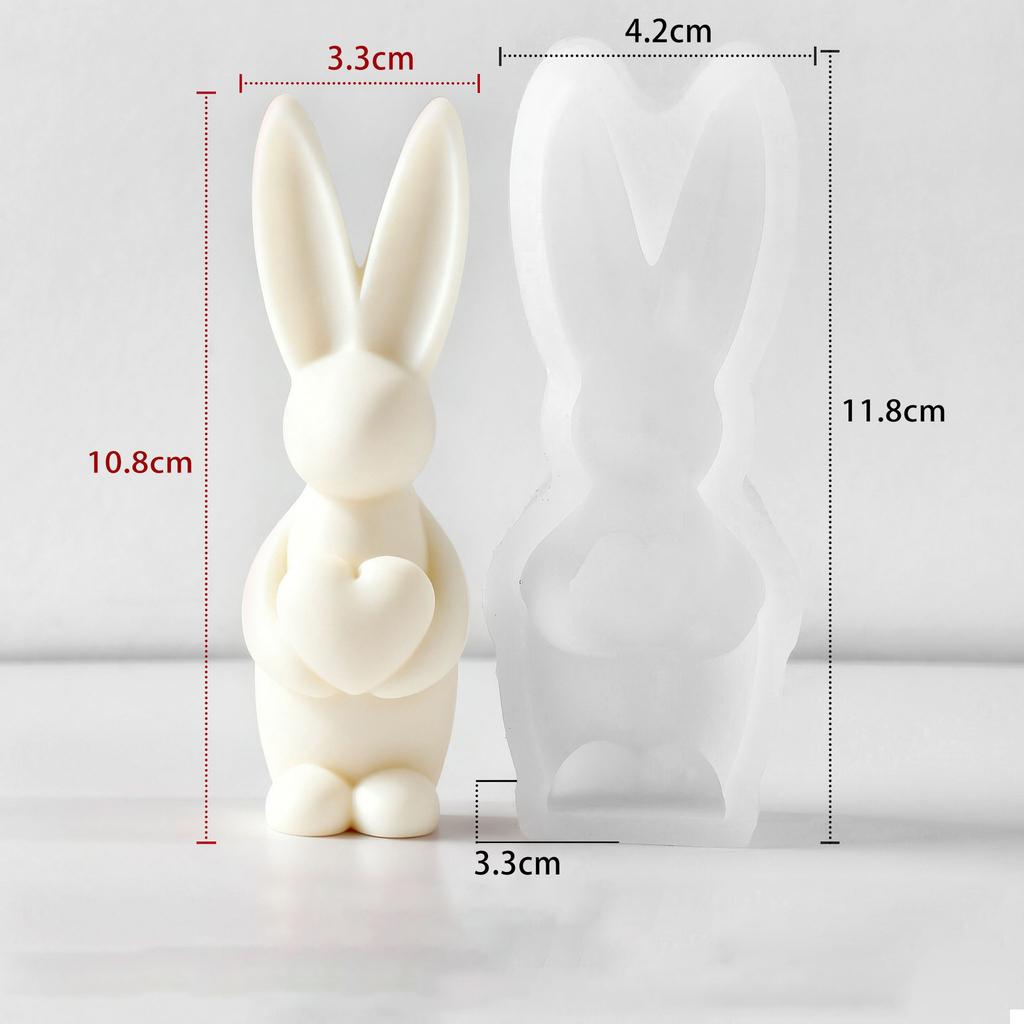 DIY Easter Bunny Egg Silicone Candle Mold Handmade Aroma Gypsum Epoxy Resin Form Mold Soap Candle Making Supplies