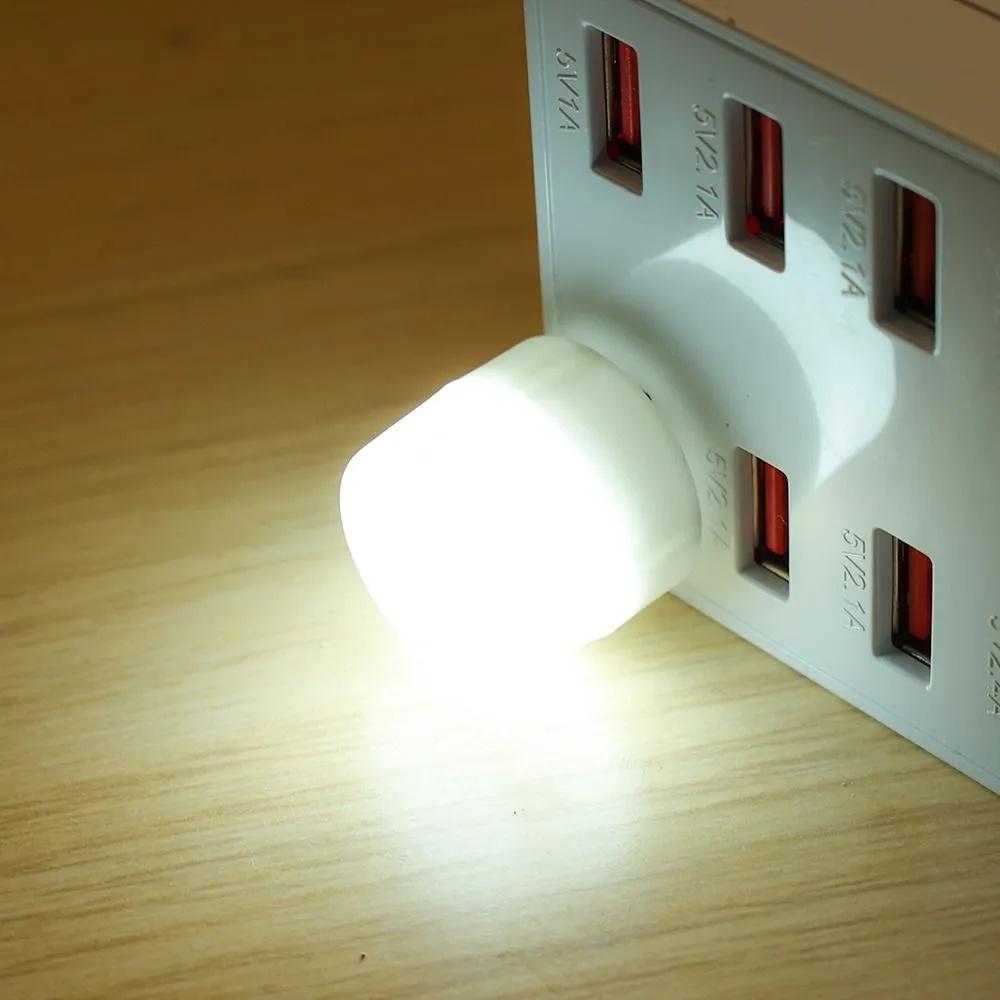 USB Plug Lamp Computer Mobile Power Charging USB Small Book Lamps LED Eye Reading Light Small Round Light Night Light