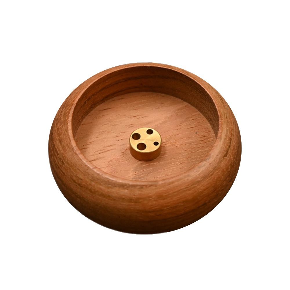 Bowl Shape Wooden Incense Holder Multicolor Rosewood Incense Holder  Aromatic Environment