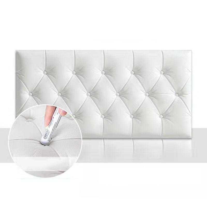 

Противоударные пенопластовые обои, прикроватная наклейка, самоклеящаяся мягкая сумка, детская комната, 3D, трехмерная настенная наклейка белый