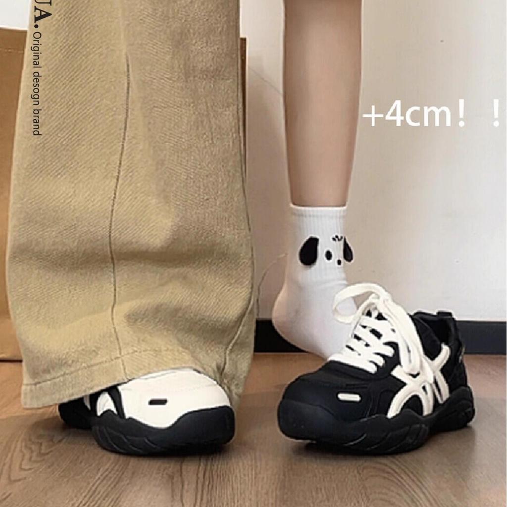 Thick-soled Dexun Shoes Women's 2025 New Autumn Soft-soled Women's Shoes Forrest Gump Dad Shoes Versatile Casual Sports Shoes