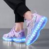 Colorful LED Luminous Low-Top Sneakers for Casual Sports and Dance - Unisex Korean Style