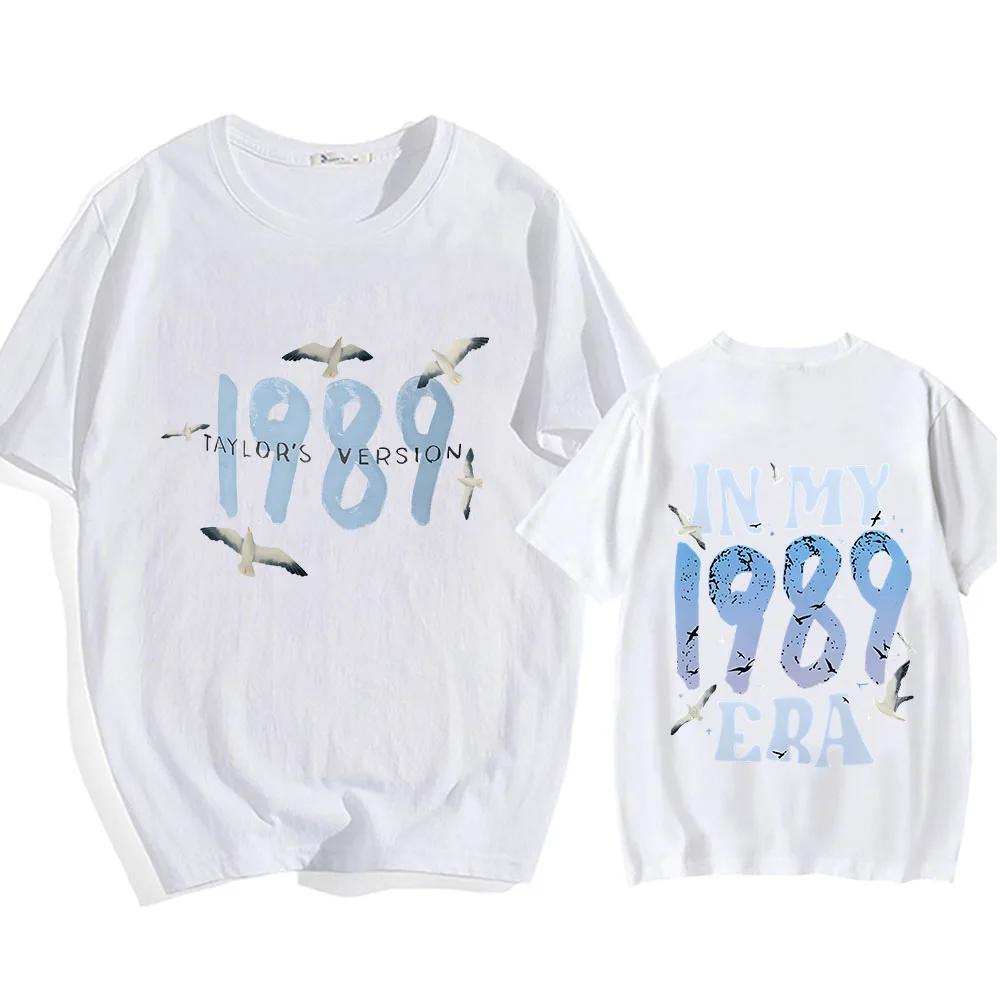 

1989 Tour Short-sleeved T-shirt with seagull pattern print, 100% pure cotton short-sleeved T-shirt, casual round-neck men s wear 3XL