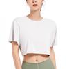 Women's Summer Cool Feeling Yoga Short Sleeve Quick Dry Casual Loose Fitness Outdoor Running Sports T-shirt