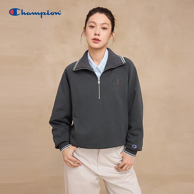 Champion Women's Half-Zip Polo Collar Sweatshirt