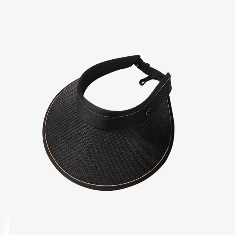 

Hat Style Versatile Straw Woven Womens Wide Brimmed Sun Hatscaps Visor чорний