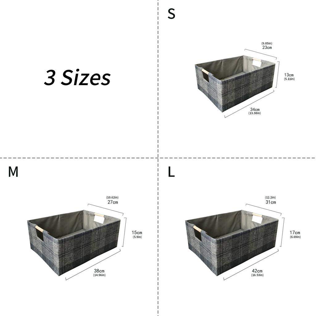 Multi Purpose Cloth Storage Basket For Home Organization With Sturdy Wooden Handles And Eco Friendly Design