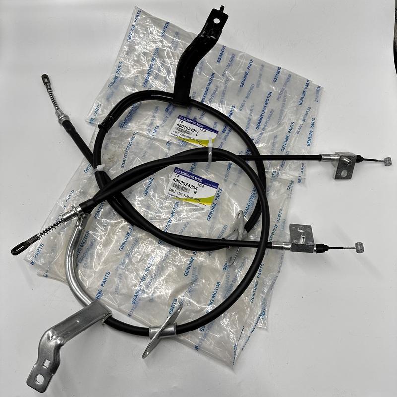 2Pcs 4902034204 4901034202 Rear Handbrake Cable Left Right LH RH   FOR SSANGYONG KORANDO SPORTS MUSSO II ACTYON RHINO