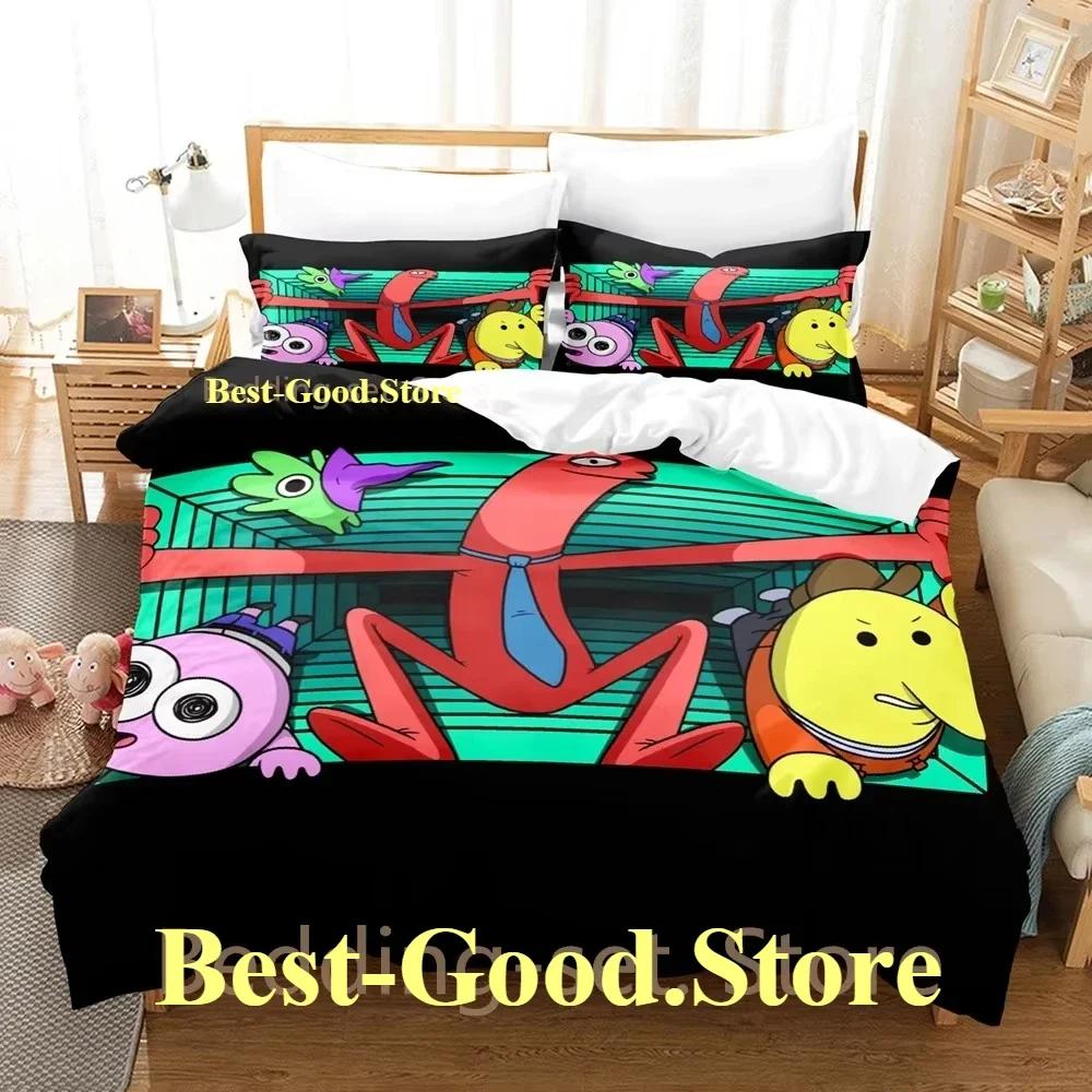 Smiling Friends Bedding Set Single Twin Printed Bed Set With Pillowcase Bed Duvet Cover Single Double Queen Super King Size