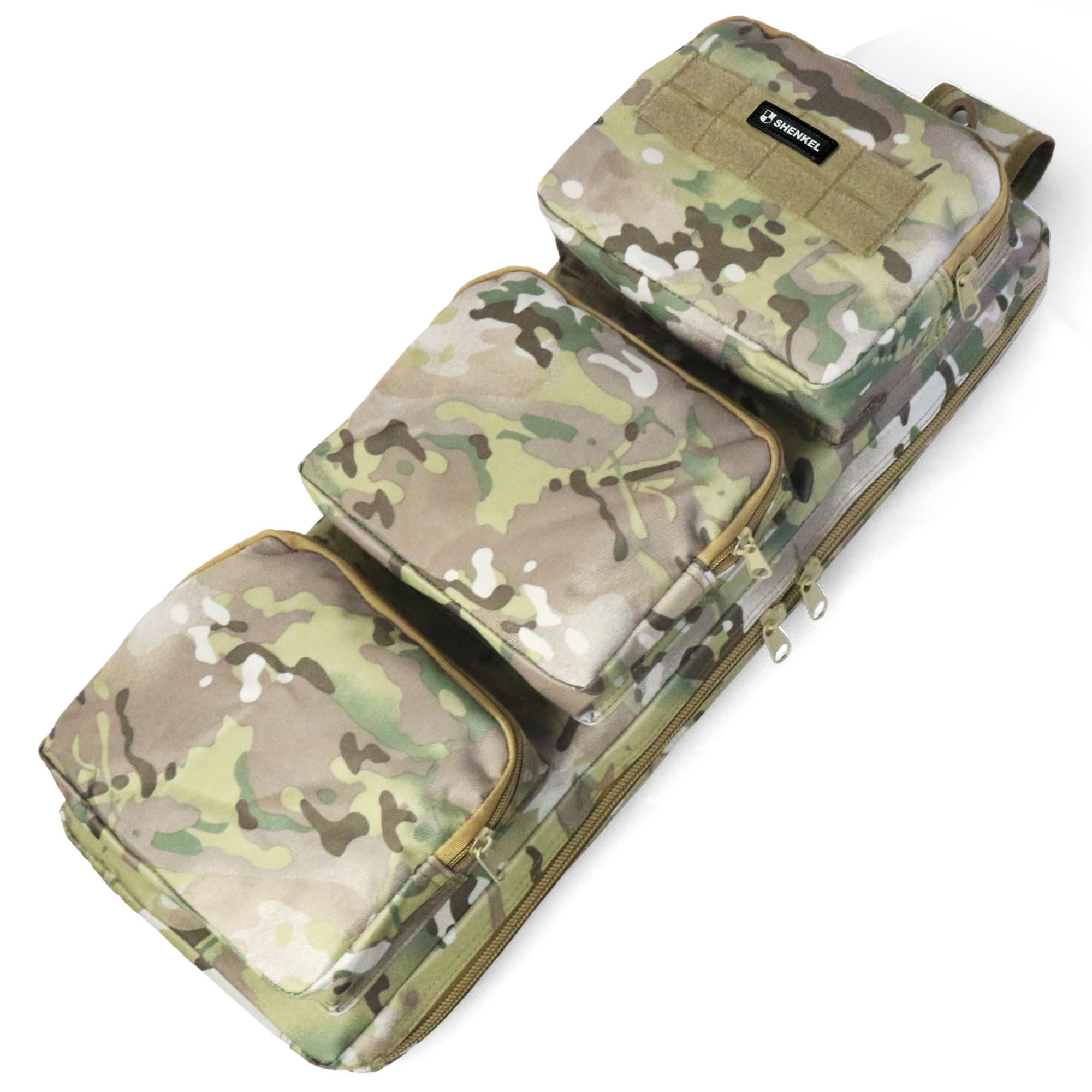 

SHENKEL Сумка для носіння зброї Molle Підходить для виживання на природі Одноплечова сумка, Сумісна, 60 см, Камуфляж, Мультикам, MP5, Військова, Ейрсофт, Гра, Кросбоді,