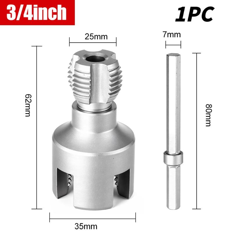 1/2 3/4 inch PPR Water Pipe Internal Thread Opener For PVC Plastic Pipe Thread Tap Hand Electric Drills Hand Tools