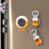 1-5PC Creative Beer Glass Shaped Soda Bottle Opener Magnetic Hanging Bottle Opener Fridge Magnets Funny Gift Home Kitchen Gadget