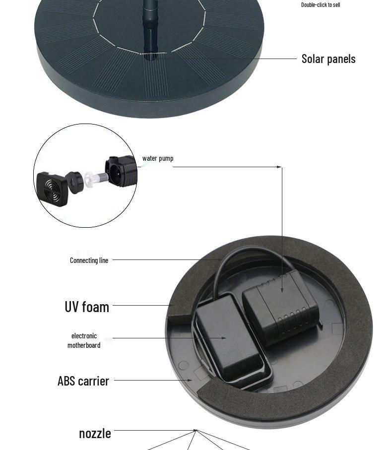 Luminous Solar Floating Water Pump - Outdoor Garden Fountain for Fish Ponds