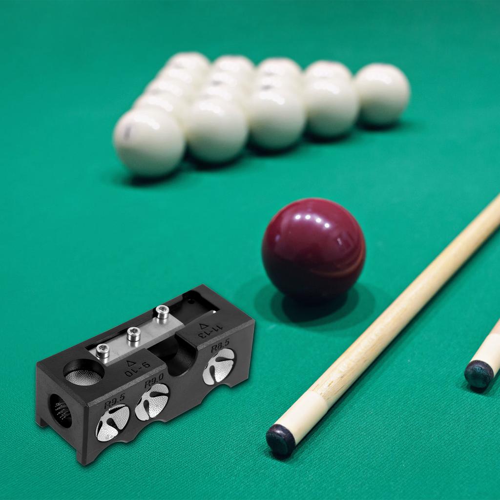 Billiard Cue Tip Shaper 11 in 1 Pool Cue Tip Repair Tool Easy to Replace Billiard Cue Tip Repair Tool with Replacement Blade