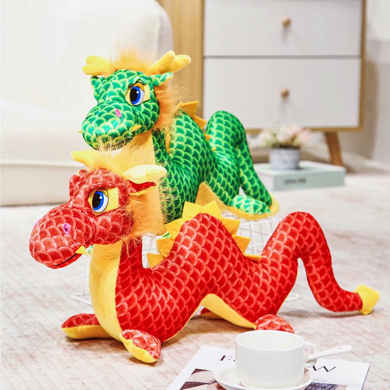 Simulated Chinese Dragon Doll Plush Toy Zodiac Dragon Doll Year Of The Dragon Mascot Children'S Soothing Ragdoll