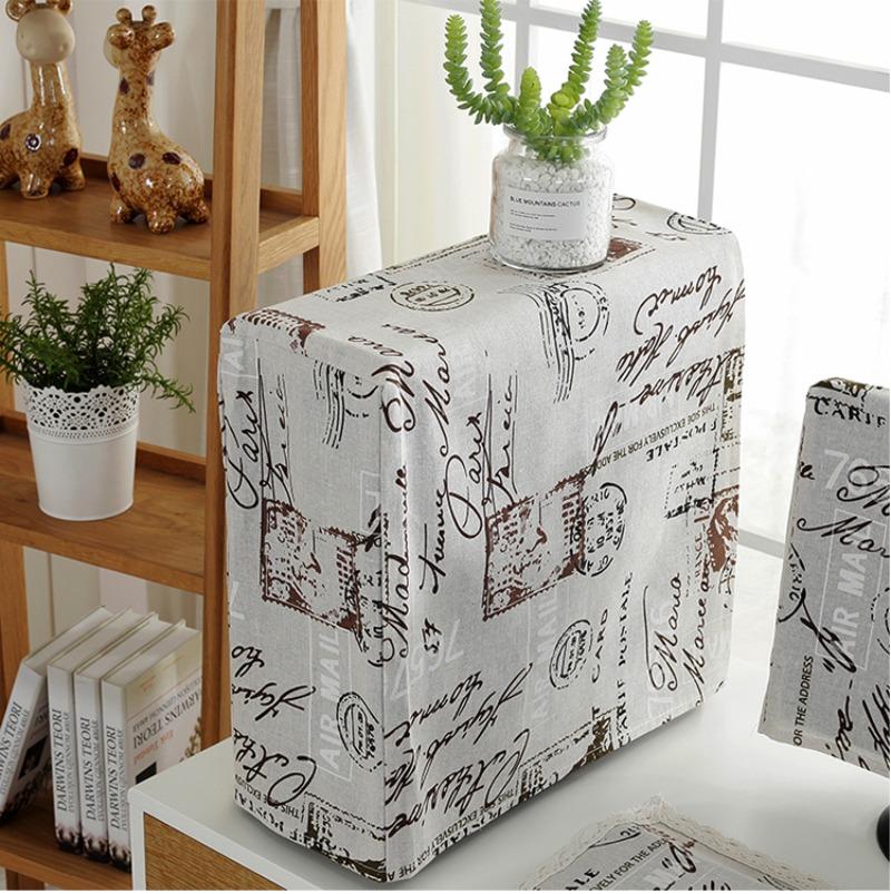 45X22X45CM Cotton and Linen Desktop Computer Host Dust Cover Full Dustproof Protective Case Computer Home Decoration