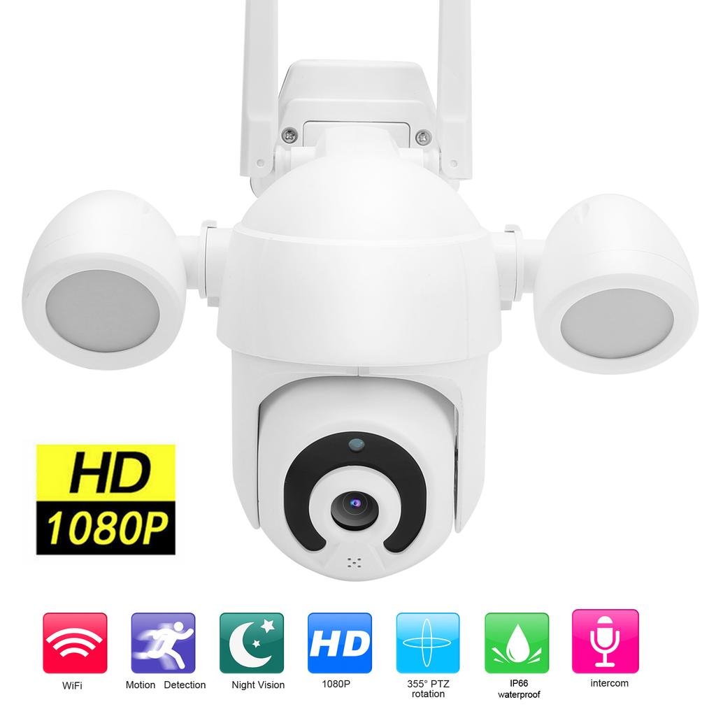 1080P Wifi PTZ Camera 26 Lights Full Color Nigh Vision IP66 Waterproof for CCTV Works for Tuya