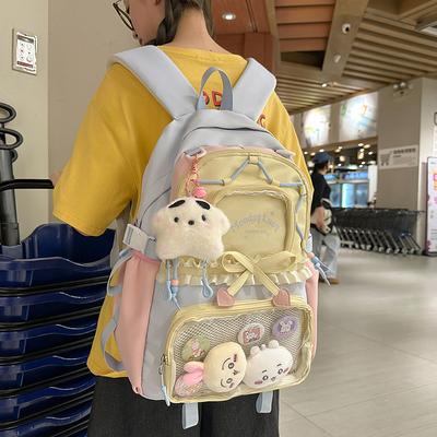 Large Capacity Crossbody Bag Transparent Pain Bag Tote Yum Ins Student Super Cute Backpack