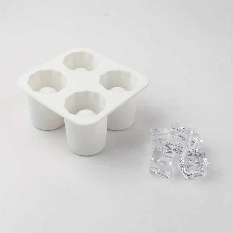4 Becherform Silikon Eiswürfelform Shotglas Eisform Eiswürfelform Sommer Bar Party Bier Eis Cocktail Kaltgetränke Werkzeuge