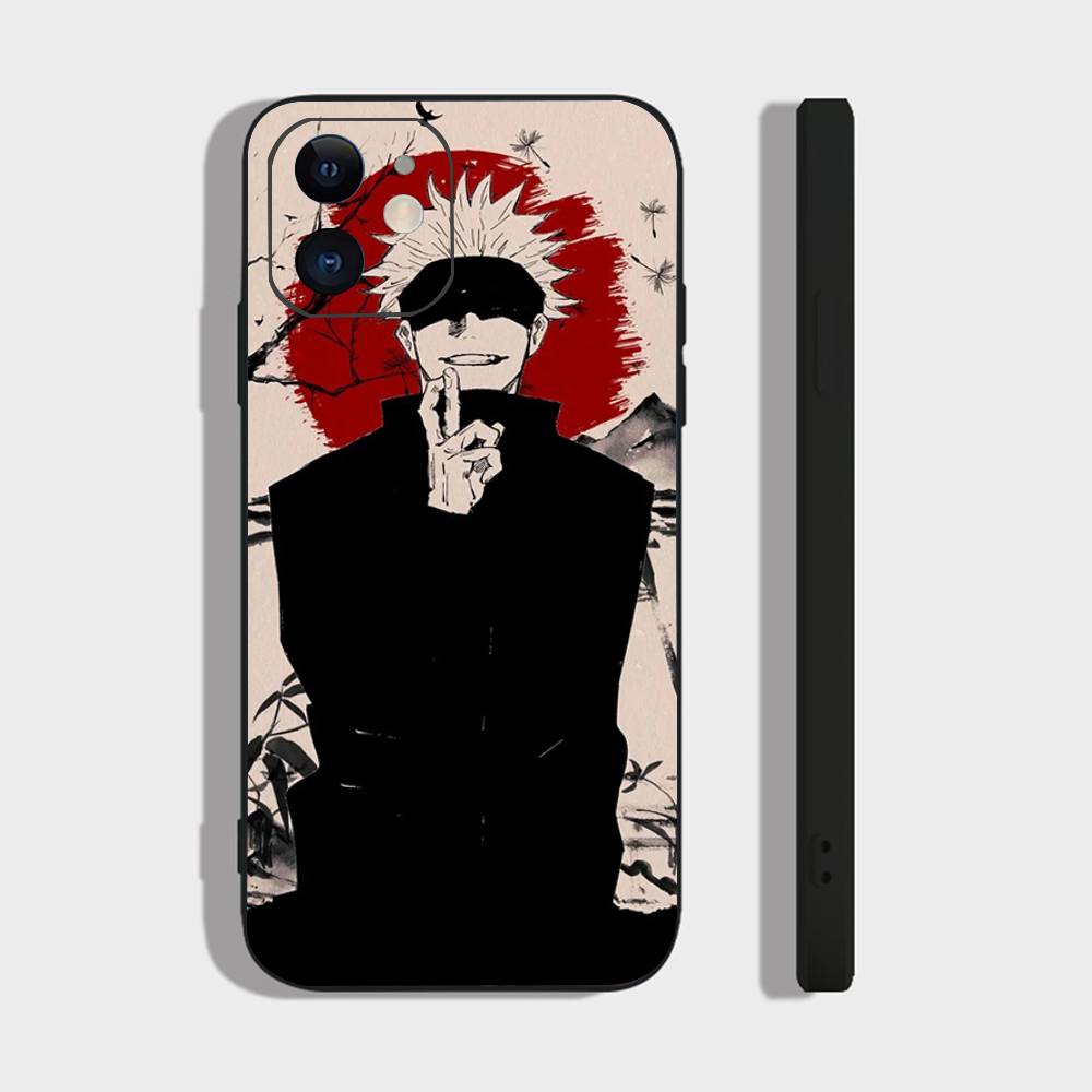 Satoru Gojo Anime Jujutsu Kaisen Phone Case For IPhone 17 Air 16 15 14 13 Pro Max 11 12 Black Silicone Cover
