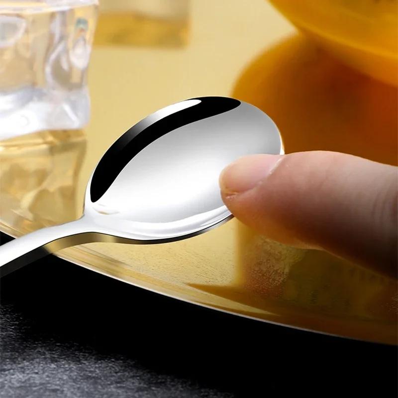 Stainless Steel Long Handled Spoon Long Spoon Teaspoon Coffee Stirring Spoon Ice Cream Honey Dessert Spoon Kitchen Tableware
