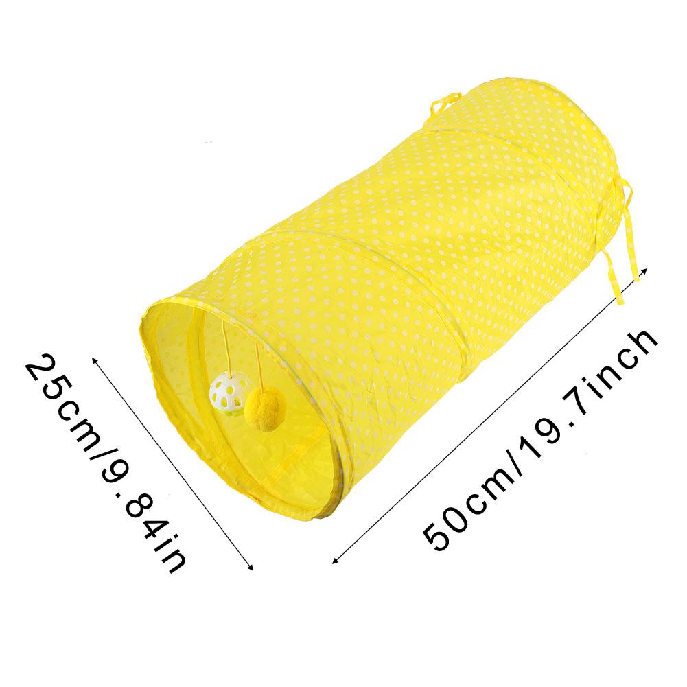 Foldable Cat Dot Tent   Tunnel Bed Toy Interactive Playing Toys Hide Tunnel (Orange)