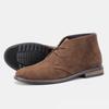 Moda Primavera y Otoño Ante Casual Botas de Hombre Retro con Cordones Botines Chelsea de Hombre Botas de Nieve