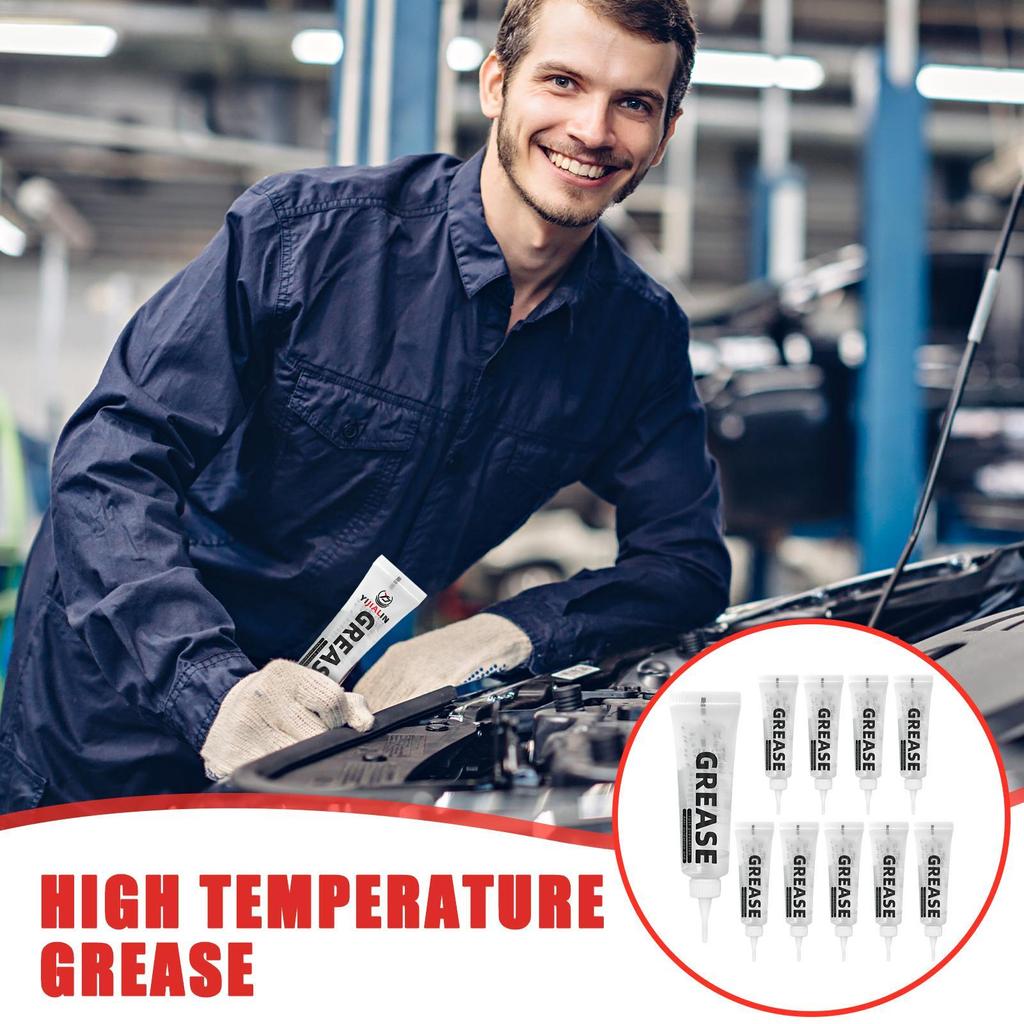 10pcs 10g Transparent High-temperature Grease Automotive Mechanical Bearings Gears Doors Wear-resistant Lubricating Oil