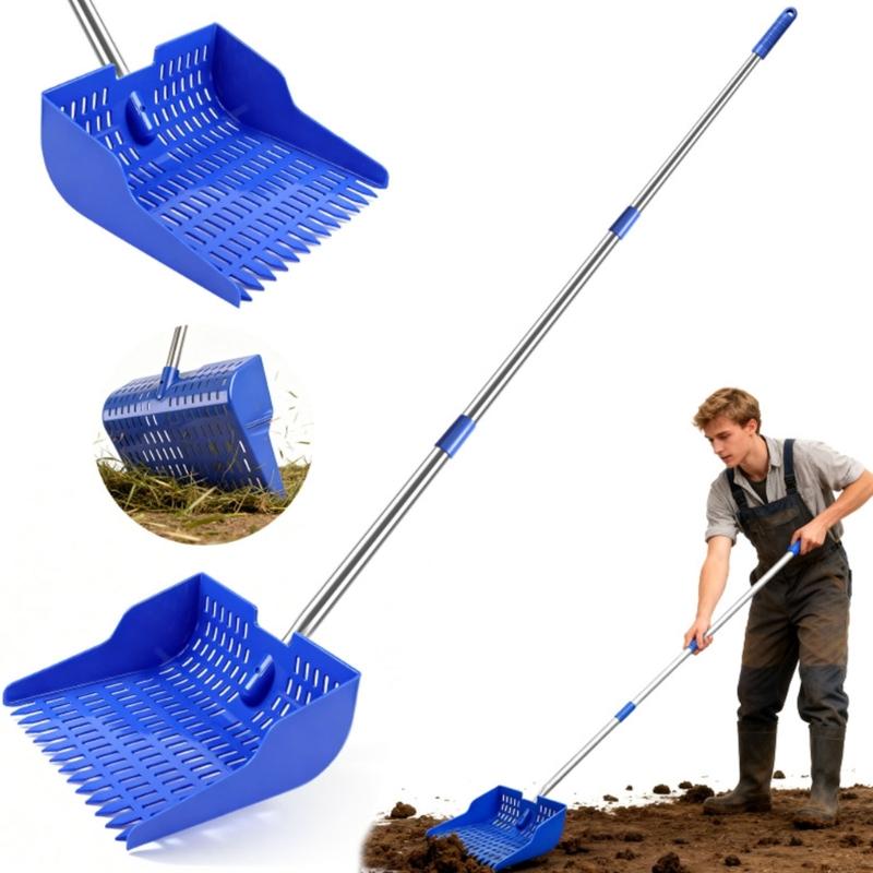 Adjustable Chicken Manures Scoops Rakes Poultry Poop Scooper for Durability in Poultry Farm Cleaning Task Multiuse Cleaner