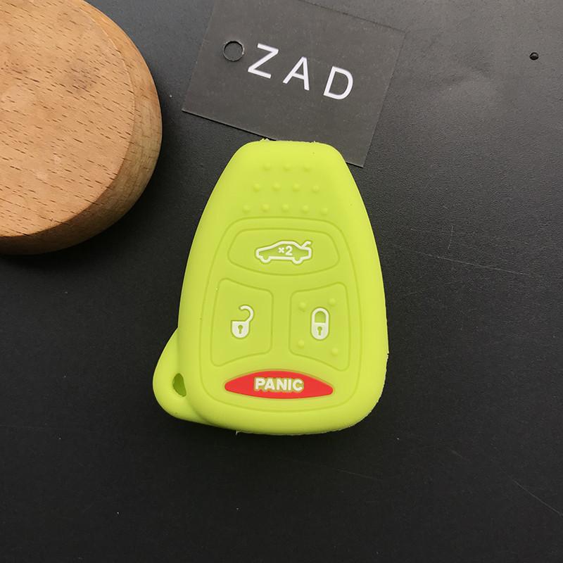 ZAD Silicone Key Cover Case Holder for JEEP Wrangler Cherokee Chrysler Liberty Pacifica Sebring Aspen Magnum Charger Protect Key