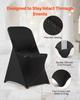 30 Pcs Black Chair Covers, Polyester Spandex Chair Cover, Stretch Slipcovers for Wedding Party Dining Banquet Flat-Front Chair Covers, Fits Chair