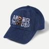 AMBLER Smile bear-Denim Cap Ball Cap AH501 (Medium-Indigo)