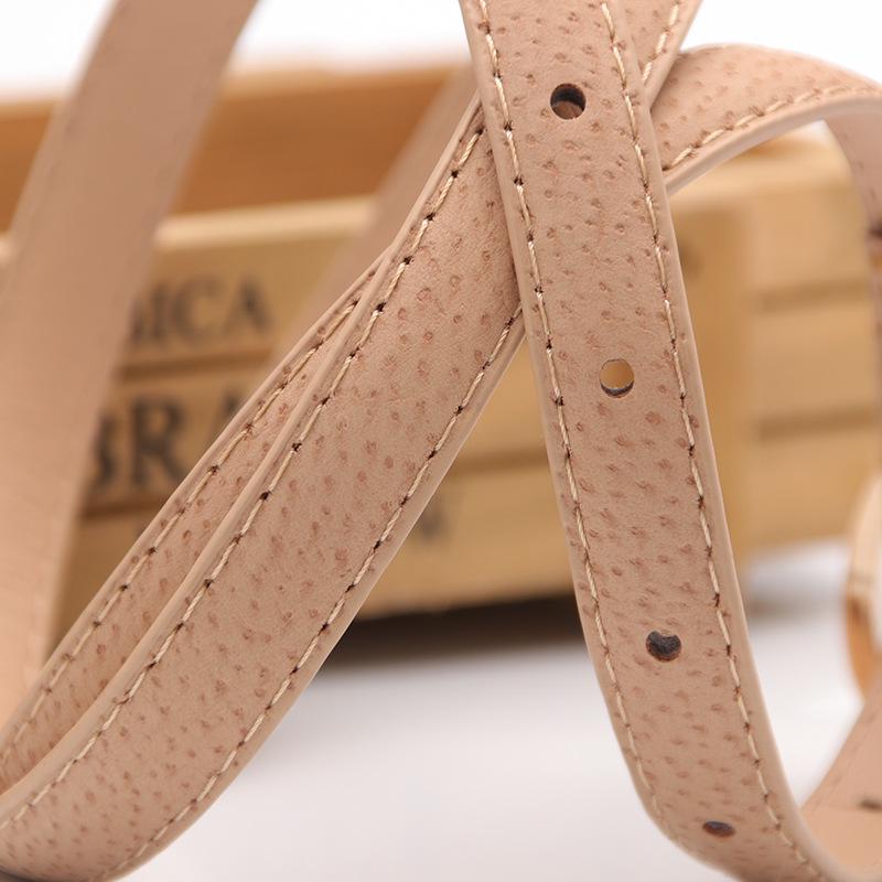 Women's Thin Belt Versatile Fashion Belt for Women 1.4 Wide Imitation Pig Leather Decorative Belt Black Student Belt