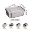 304 Stainless Steel Sealed Lunch Box