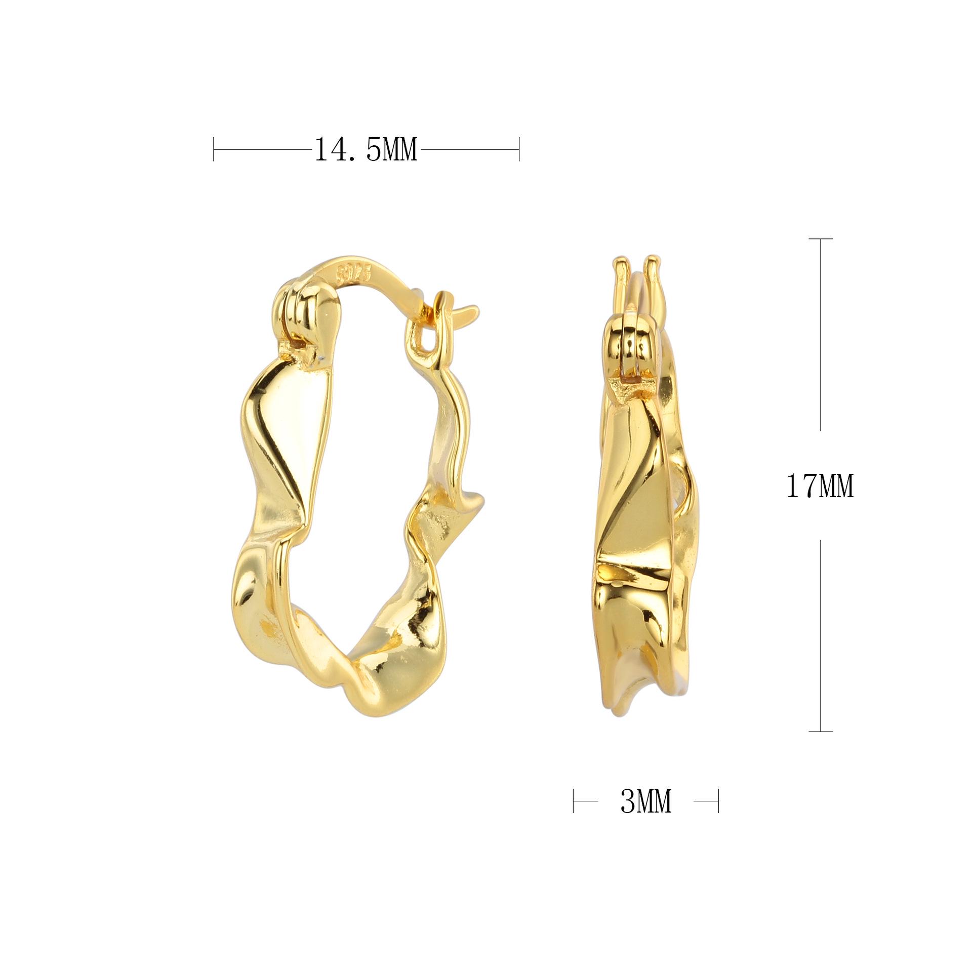 

Позолоченные серьги-кольца из стерлингового серебра S925 в стиле ретро с белым оленем Sterling Silver